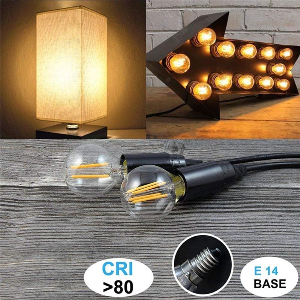 6pc 4w 8w 12w E27 E14 Lámpara Led Clara 220v G45 Bombilla Led Filamento 3000k Edison Globe Ball Light Bombilla De Ahorro De Energía, E27 12w