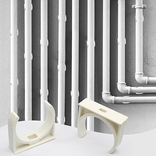 Miniatura 5 de Hordion 20 abrazaderas de PVC en forma de U para tuberías de agua de 2 pulgadas (1.969 in) para tubos de agua de 2 pulgadas (1.969 in), bandejas de