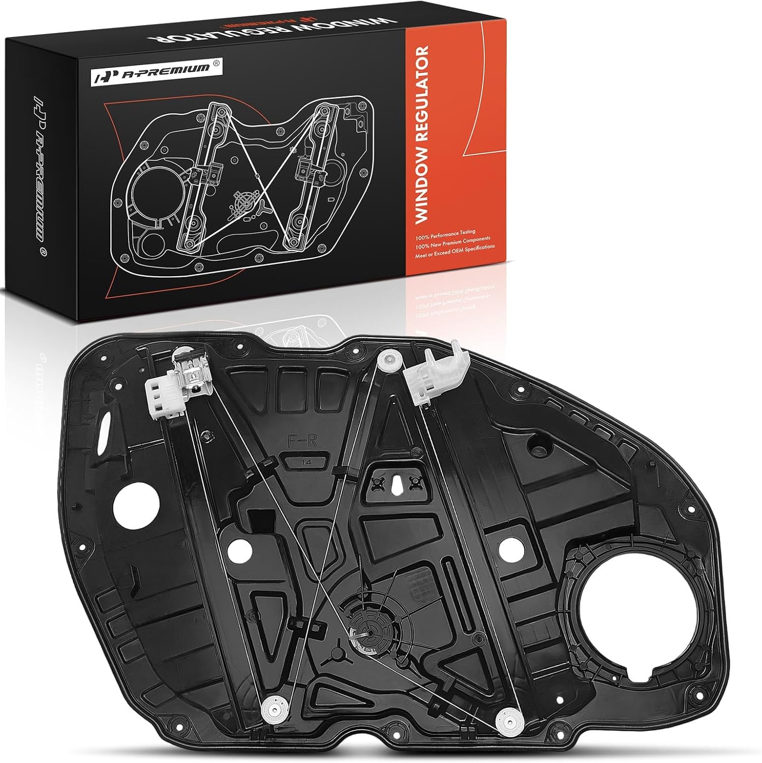 A-Premium Power Window Regulator Front Passenger Side Compatible with Kia Optima 2015-2020, Without Motor