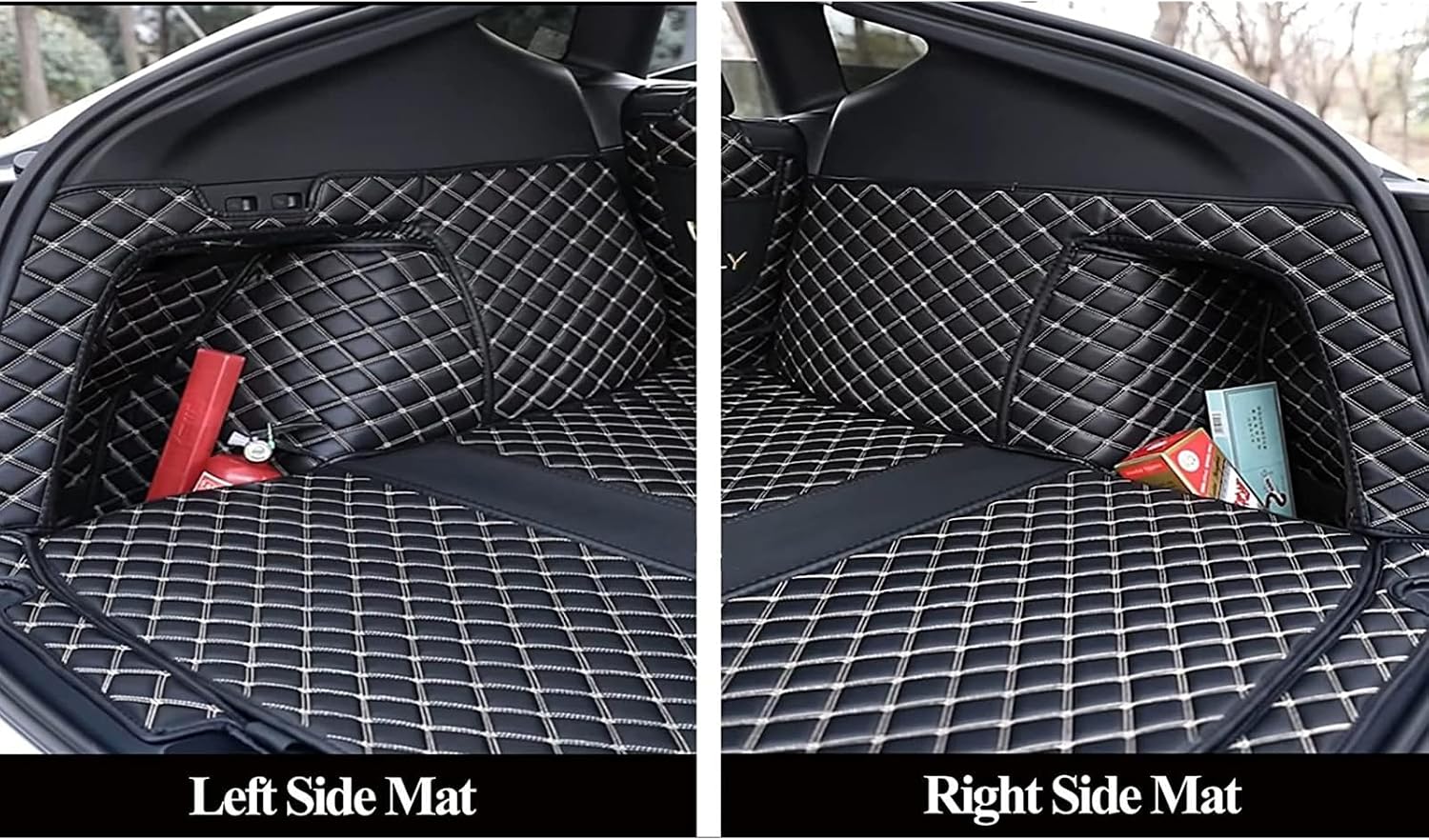 Compatible with 2026 Tesla Model Y Juniper 5-Seat Full Coverage Trunk Liner – Heavy Duty Water Cargo Mat (Black/Black)