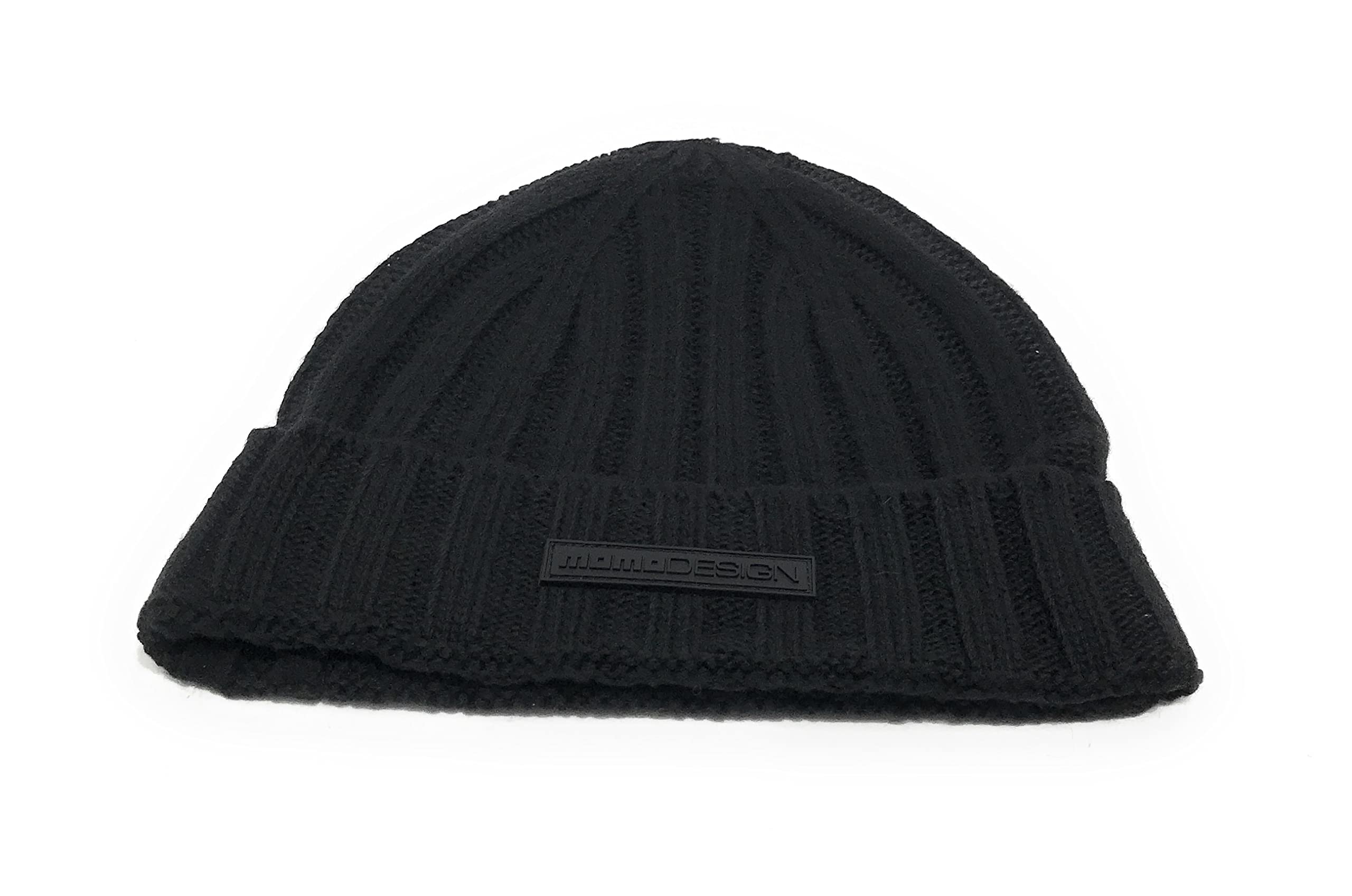 MOMODESIGN C23MM01 MO-19CC Men's Black Hat with Logo - One Size, Black, Black