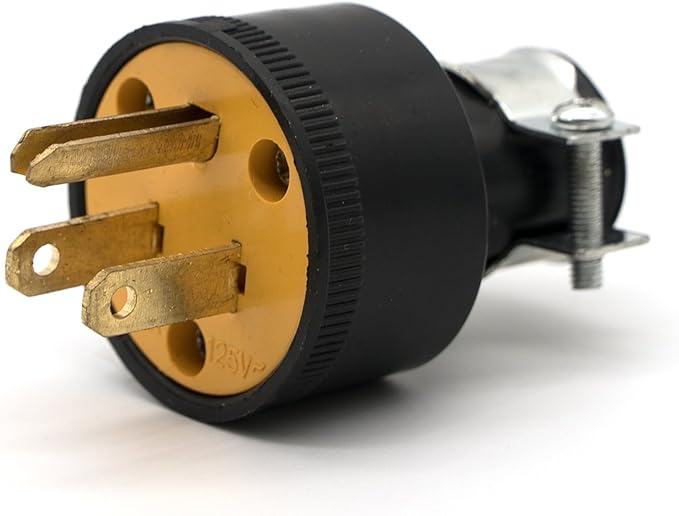 RamPro 3 Wire Replacement Male Electrical Plug House Extension Cord