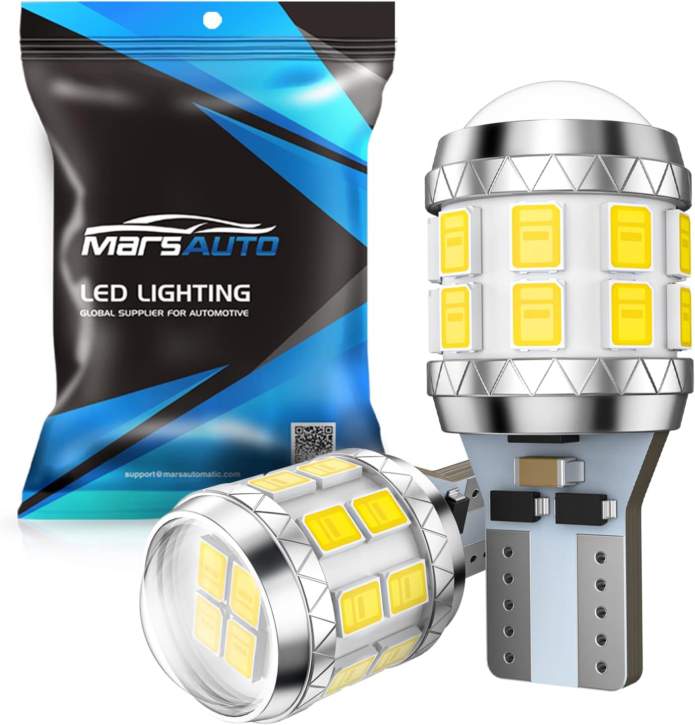 Marsauto 921 912 W16W LED Bulbs for Backup Reverse Light, 906 922 T15 Replacement Reverse Light Bulbs Xenon White Error Free, Pack of 2