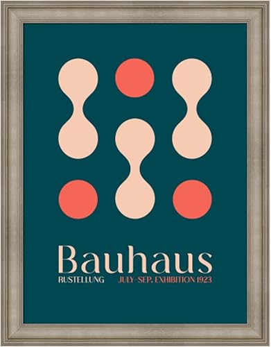 Miniatura 17 de Amanti Art Framed Wall Art Print 21x17 Bauhaus Blue Clubs by Emel Tunaboylu, Abstract Wall Art, Mid Century Modern Decor, Small Poster Painting