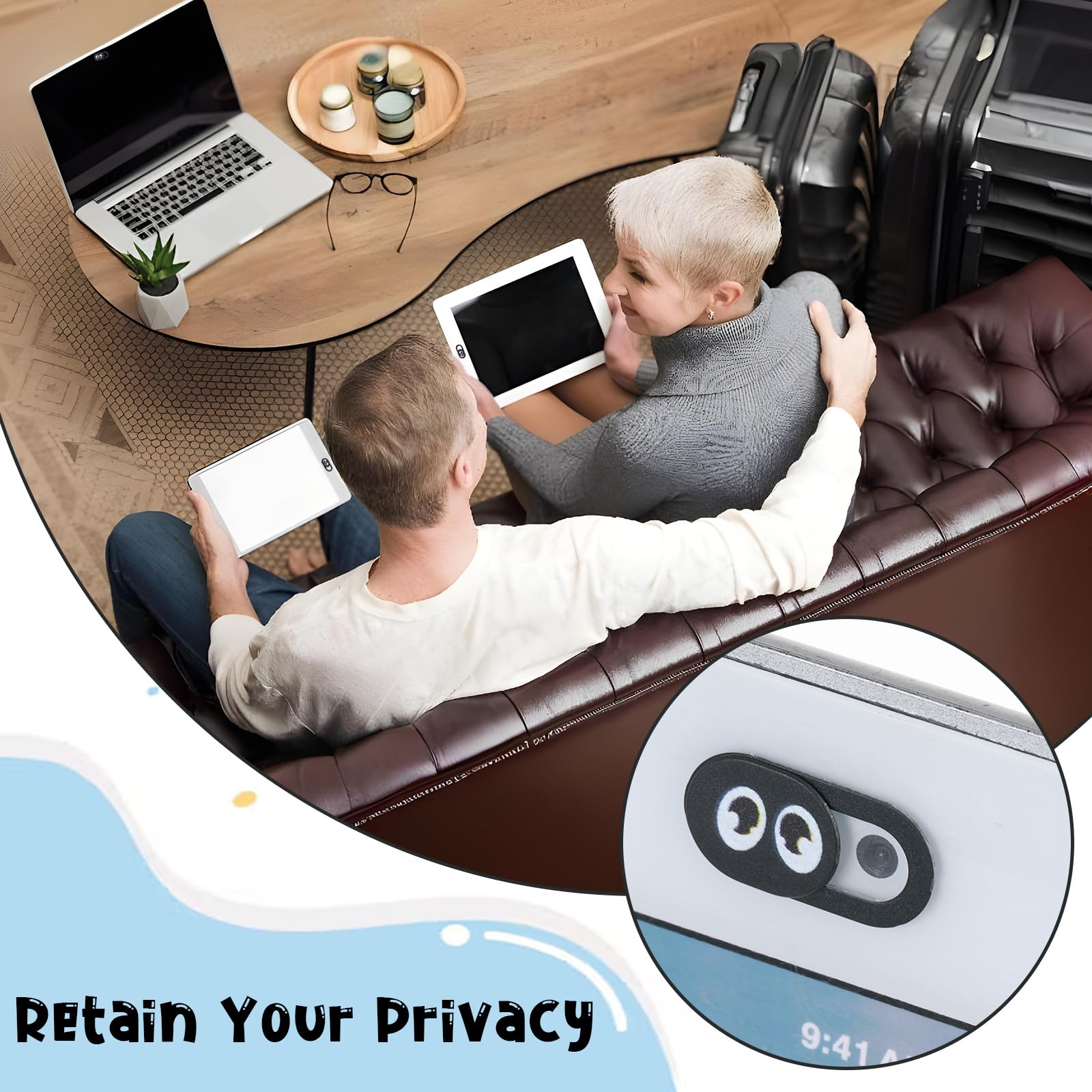 10 fundas para cámara de laptop, cubierta deslizante para cámara web, cubierta para cámara de computadora portátil, cubierta delgada para cámara de teléfono celular, protege tu seguridad de 4