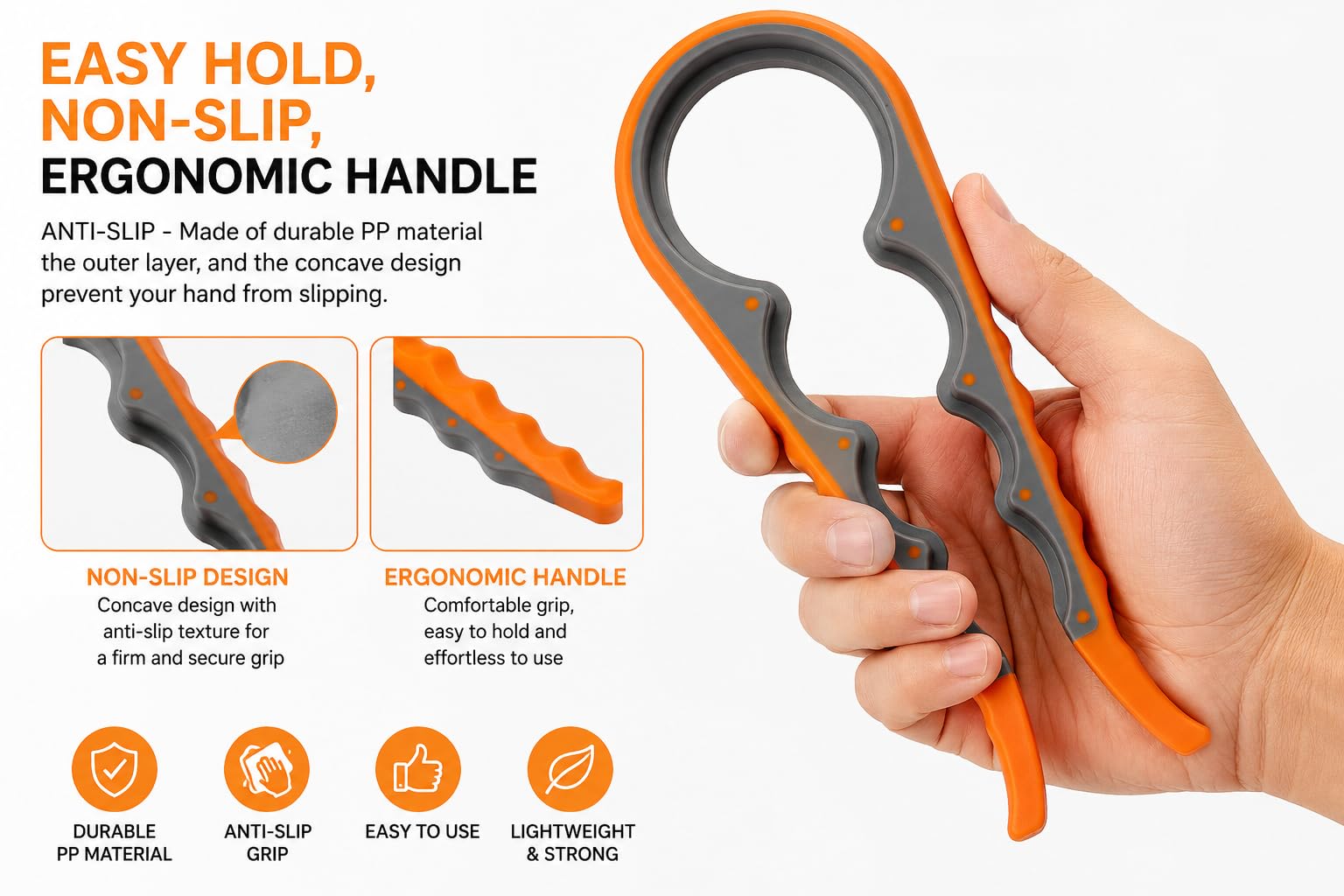 4 in 1 Creative Multifunction Gourd-Shaped Can Opener Kitchen Tool Grip Jar & Bottle Opener Rubber Design Fits All Bottles Caps Premium Easy Grip Jar Opener — Amazon image 6