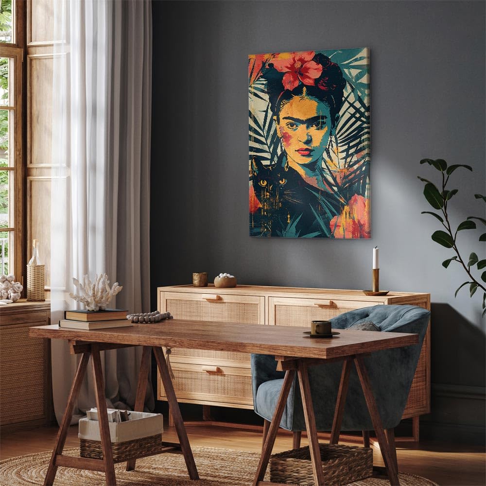murando - Akustikbild Schwarze Katze, 60x90 cm, 1-teilig, Schallschutz
