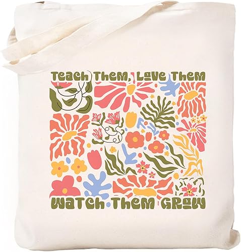 Regalos de agradecimiento para profesores, bolsas de lona para la escuela, bolsa de viaje estética, bolsa de playa, bolsa de compras reutilizable de