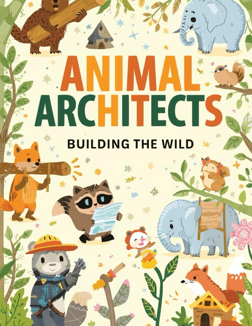 Animal Architects: Building the Wild: “48 Fun Coloring Pages of Animals Designing and Building Their World”