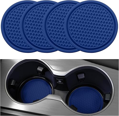 Miniatura 11 de SINGARO - Posavasos para el automóvil, 4 soportes universales antideslizantes integrados en los portavasos, accesorios