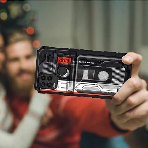 Miniatura 7 de Funda tipo cartera para Moto G Stylus 5G con soporte para tarjeta de crédito y soporte de doble capa de policarbonato duro, TPU suave, a prueba de