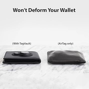 TagVaultTM AirTag Wallet Mount (2 Pack) - The Low Profile AirTag Wallet Holder | 3M Adhesive, Snap Closure | for Wallets, Purses & Jackets | Elevation Lab