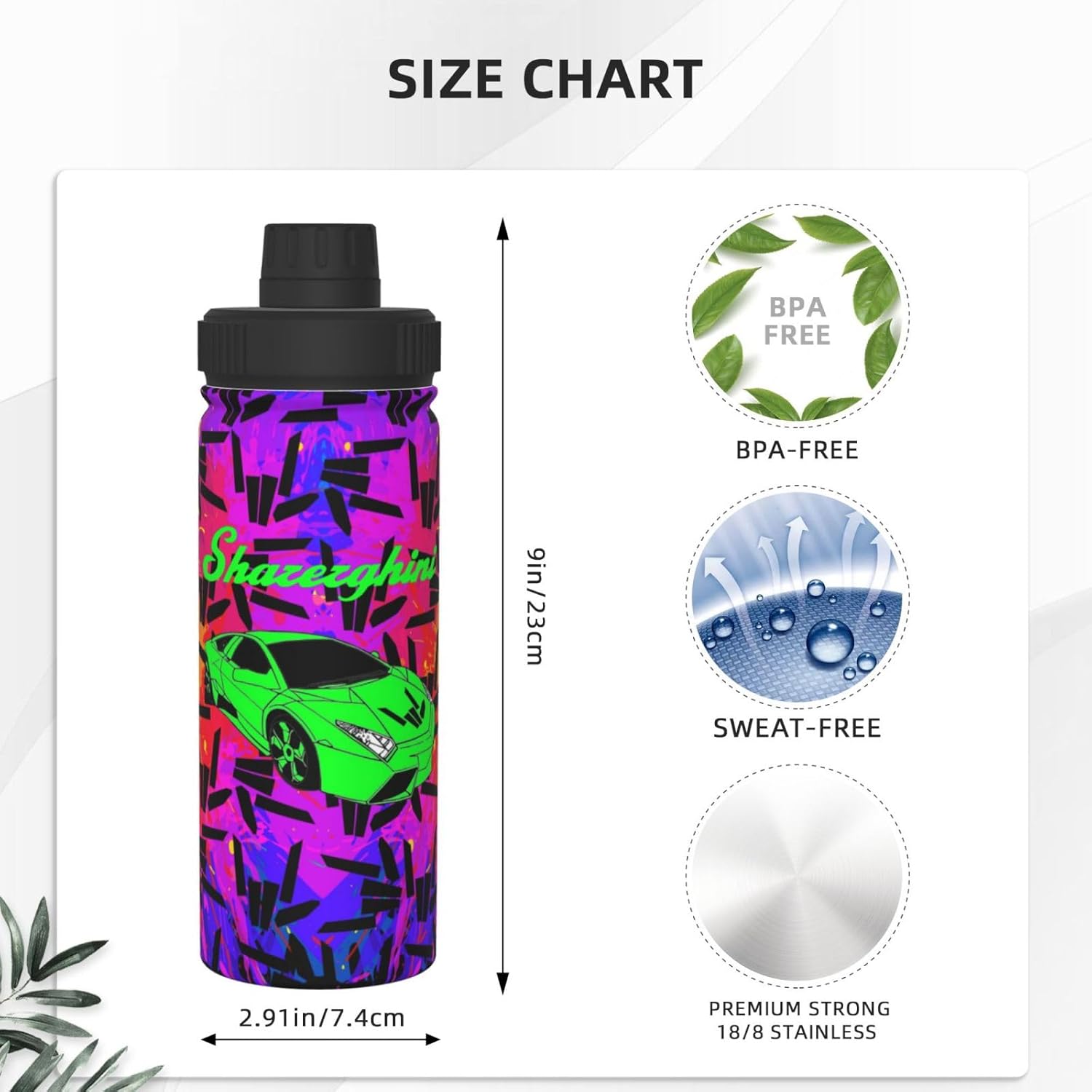 Insulated Cups With Handle, Sports Water Kettle, Water Bottle Insulated 18oz