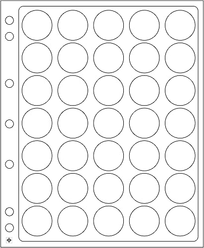 Leuchtturm Lighthouse - ENCAP Clear Coin Pages for Storage of Coins in Capsules,