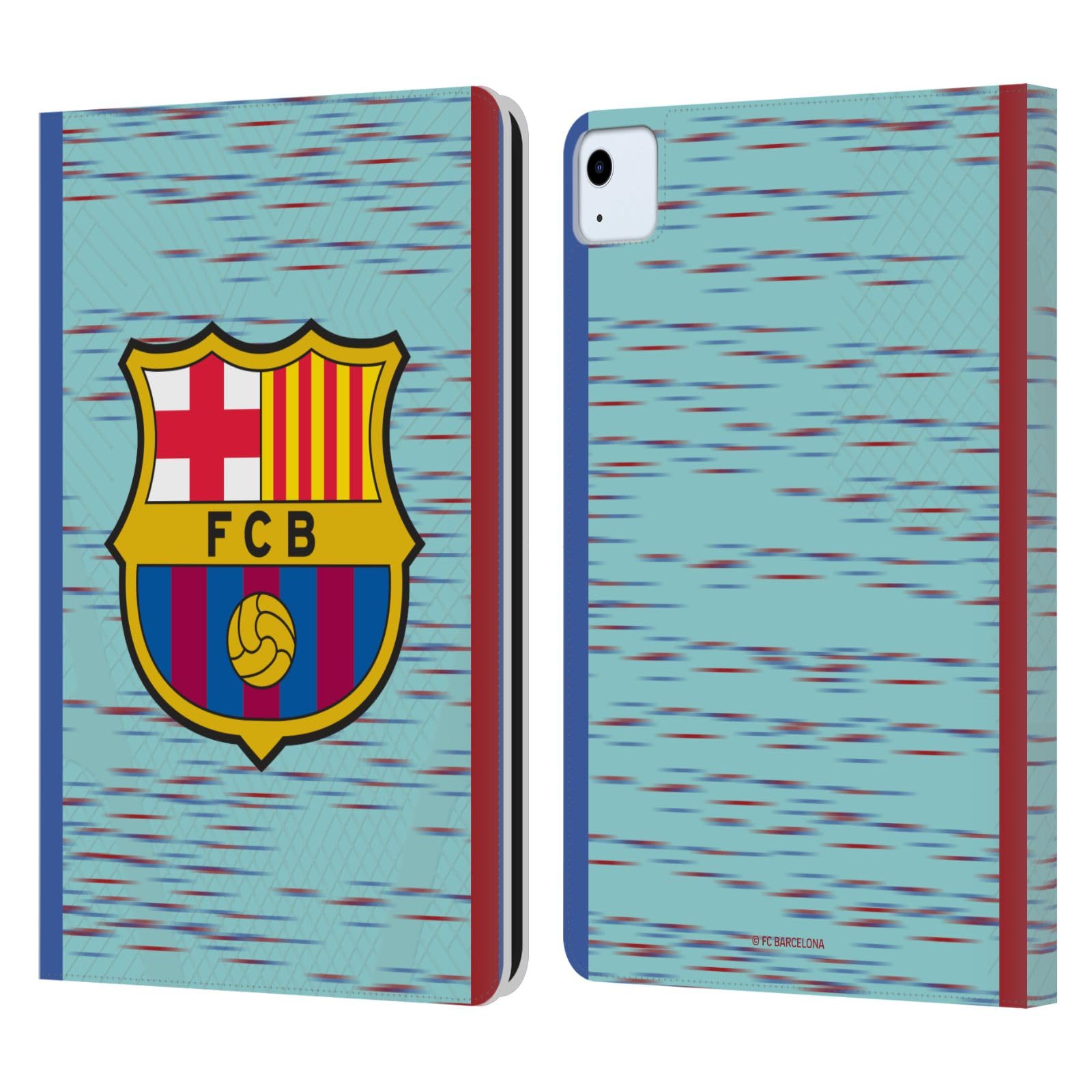 Head Case Designs Officially Licensed FC Barcelona Third 2023/24 Crest Kit Leather Book Wallet Case Cover Compatible with Apple iPad Air 2020/2022