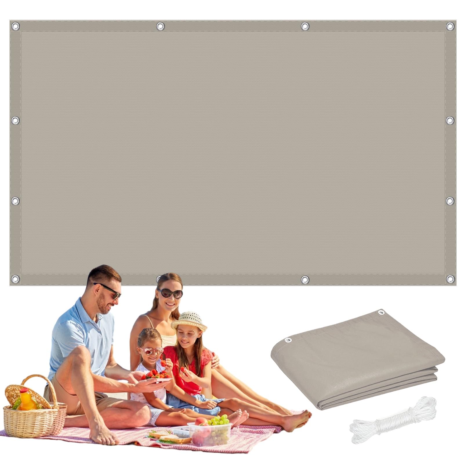 Filet d'ombrage polyester étanche anti-UV 1.6x5m pour serre et jardin