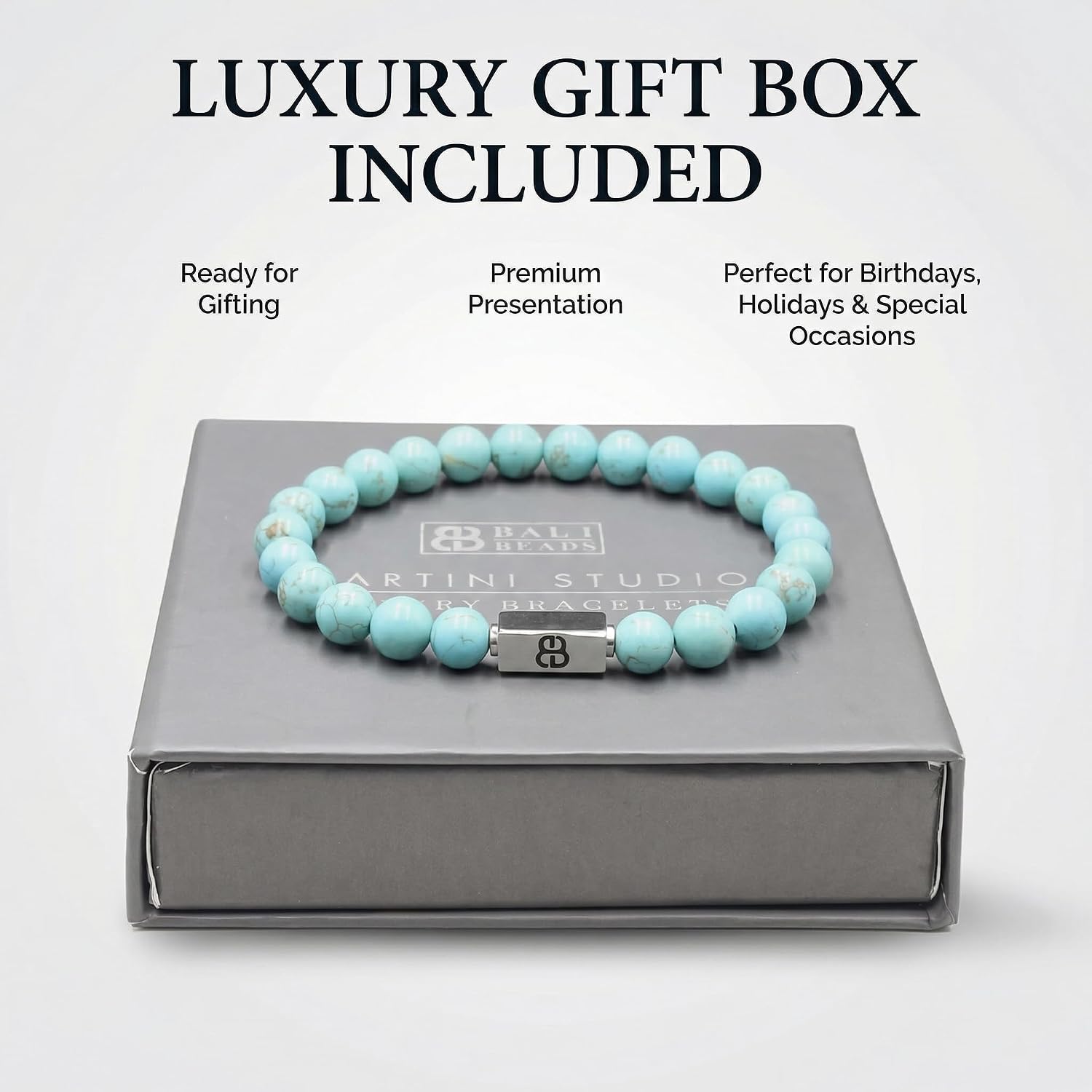 Kartini Studio Turquoise Bracelet, Bracelet for Man, Men's Quality Bead Jewelry