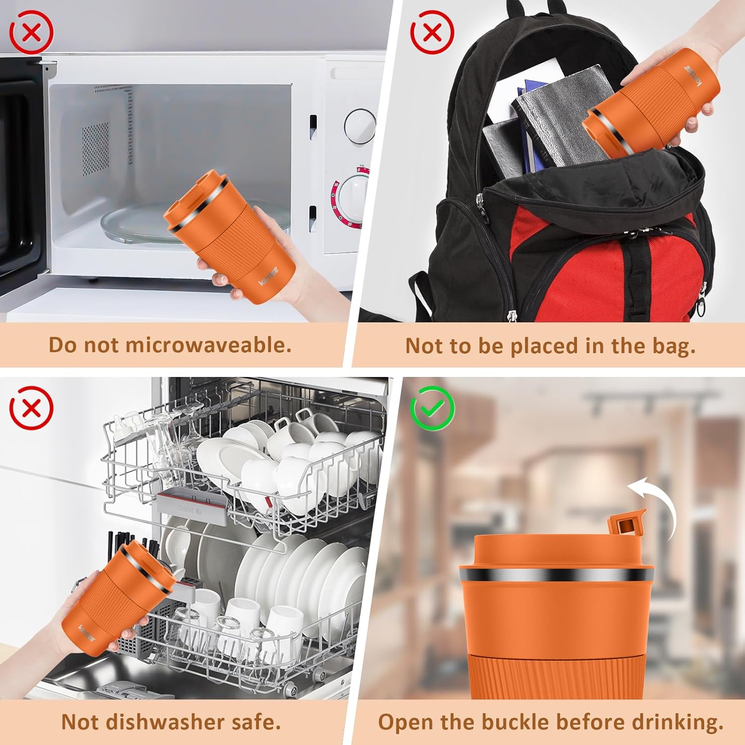 KETIEE 12oz Insulated Travel Mug, Vacuum Stainless Steel Double Walled Reusable Coffee Cup with Leakproof Lid, Hot and Iced Coffee Tea Water - Image 9