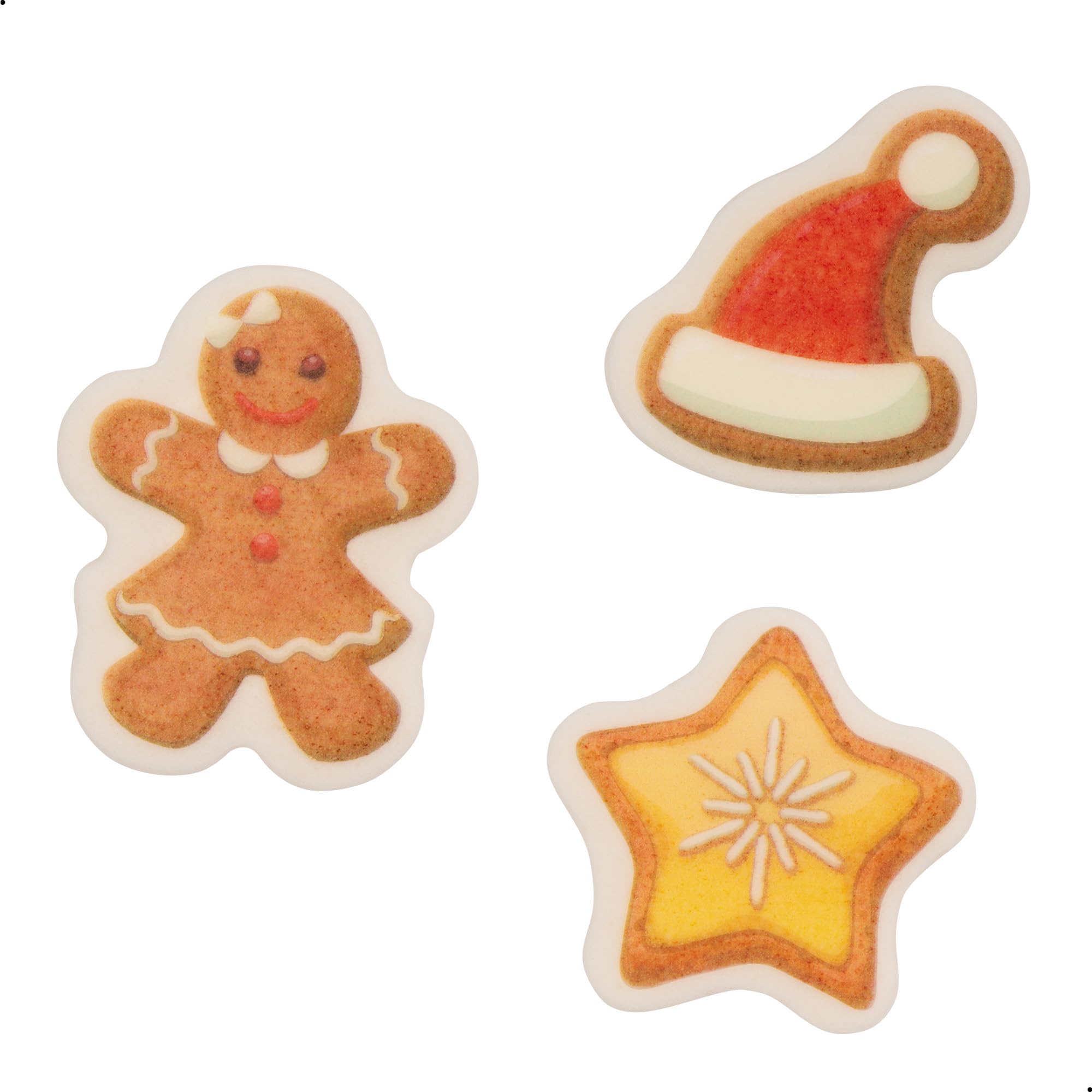 100 Stück Günthart Dekor Kleinteile Weihnachten, aus Marzipan, Zucker und Schokolade, mit verschiedenen Weihnachtsmotiven, 100er Pack (1 x 150 g)