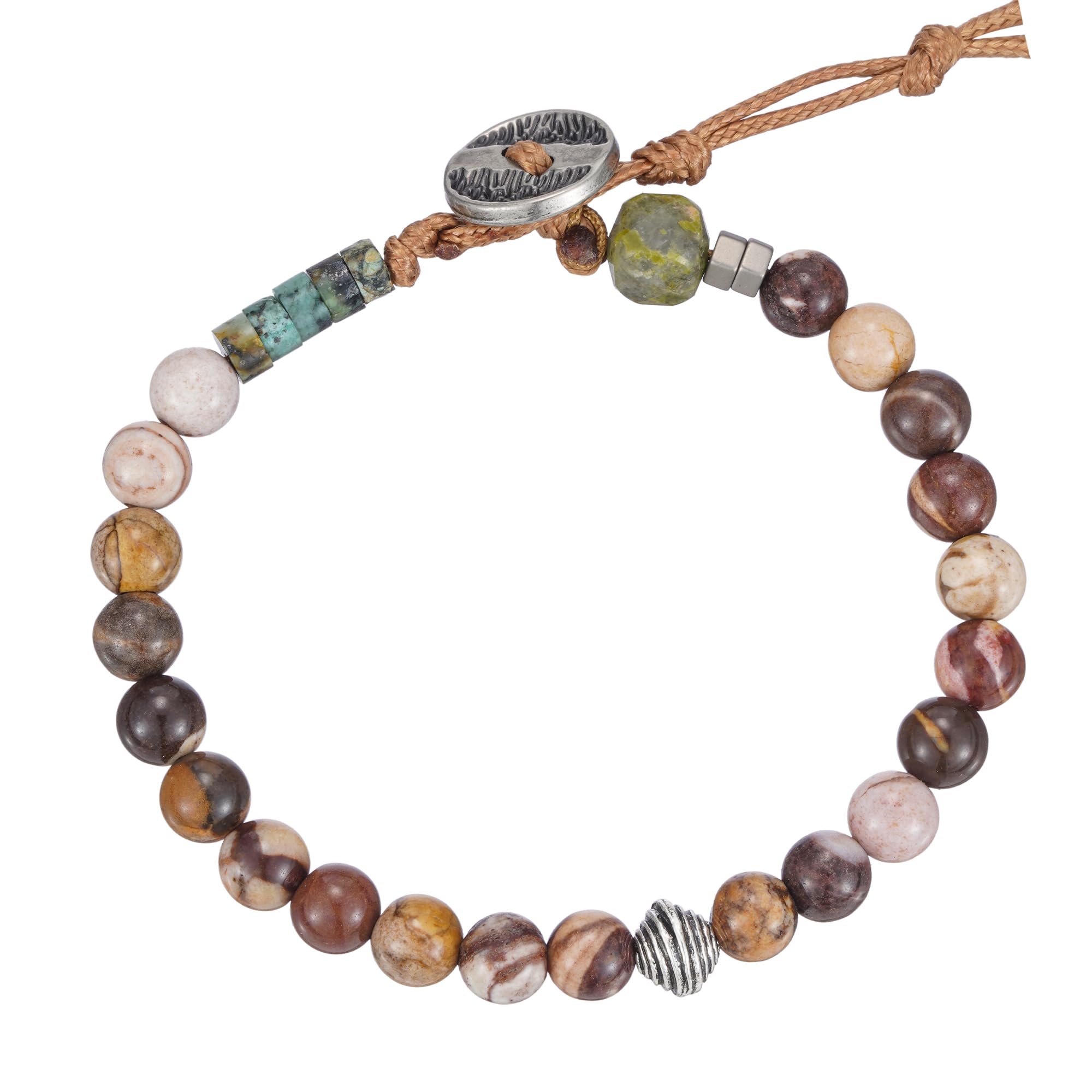 Plumiss Women Boho Handmade Natural Stone Crystal Leather Bead Wrap Bracelets Collection