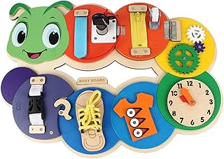 Almencla Montessori Busy Board for Toddlers Montessori Busy Board 1Pcs Montessori Toys Preschool Sensory Busy Board for Child Toddlers Kids Children