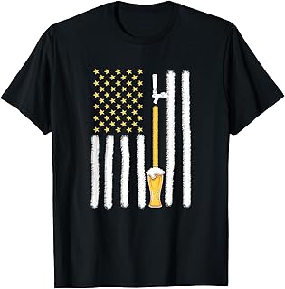 Craft Beer American Flag USA 4th July Brewery T-Shirt
