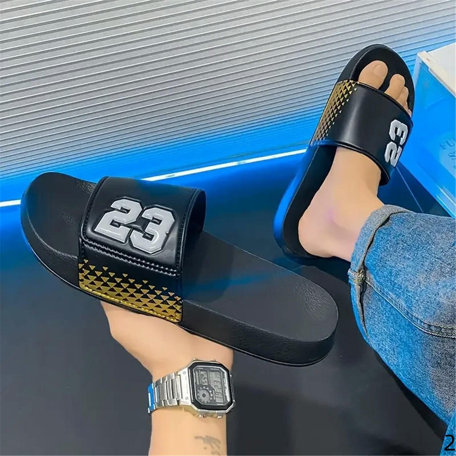 Claquette Hommes Pantoufles Pour Femmes Slides Couples D'été Chaussure De Plage Chunky Slide Soft Flip Casual