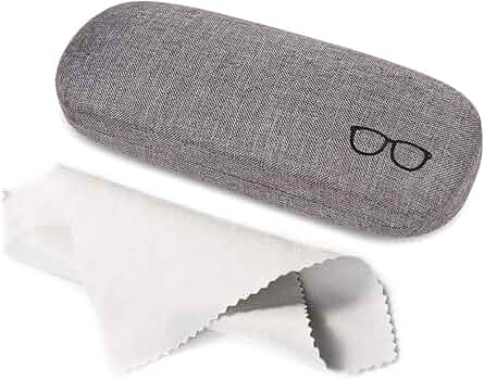 Étui à Lunettes Rigide MoKo - Cuir PU Avec Chiffon - Protection Anti-Rayures - Portable Pour Voyage