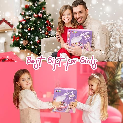 Miniatura 6 de Juego de esmaltes de uñas para niñas, juguetes para niñas de 5, 6, 7, 8, 9, 10, kit de cuidado de uñas con esmalte de uñas, secador de uñas, uñas