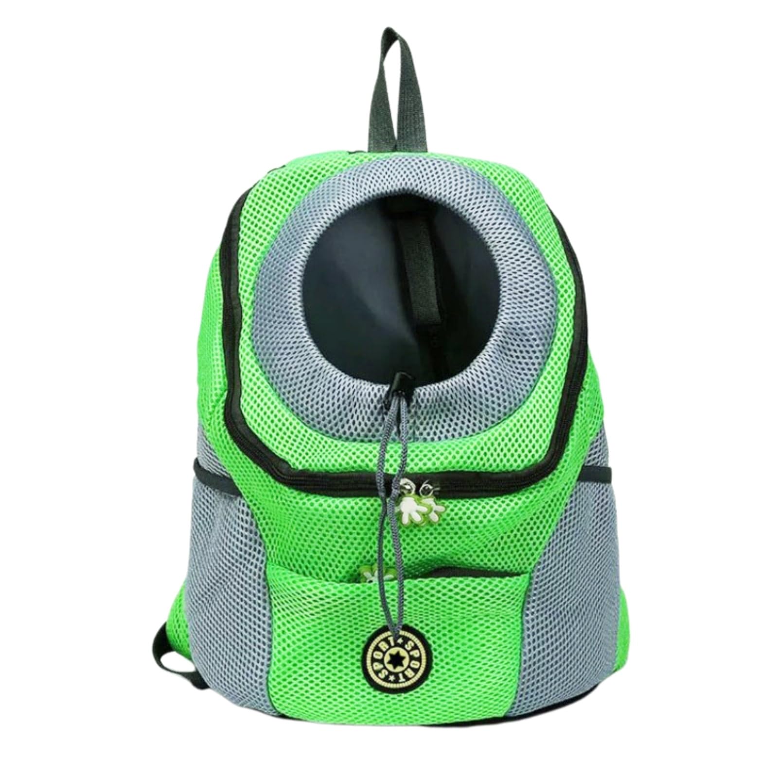Veslyn Pet Travel Bag Foldable Mesh Carrier Backpack For Dogs & Cats, Double Shoulder Front Carry Outdoor Walking-green-m 44x36x21cm