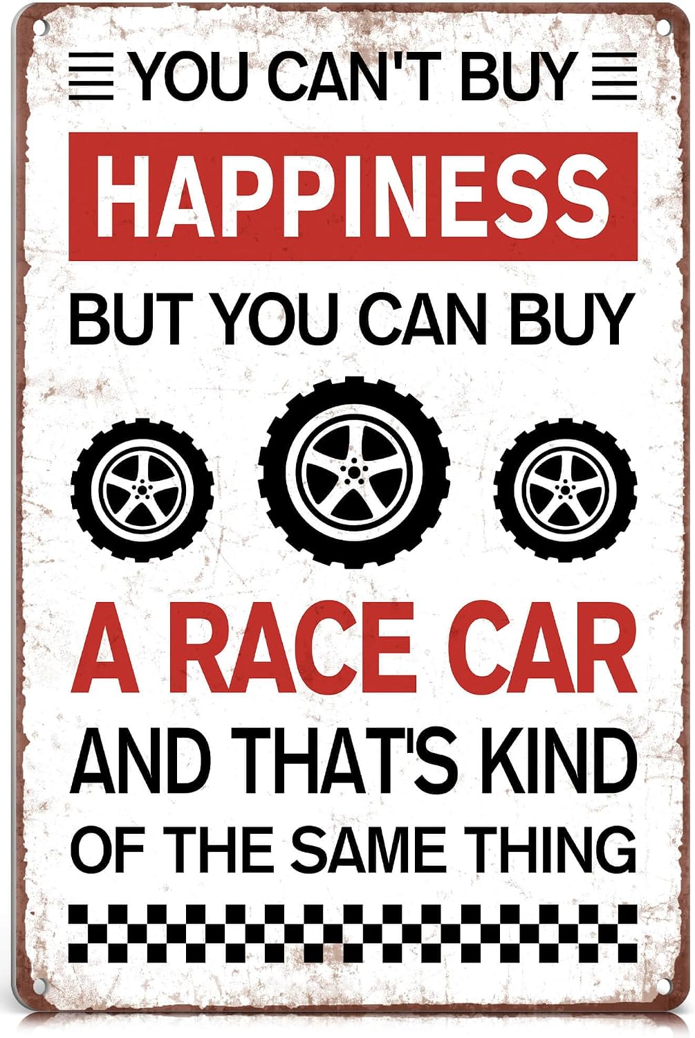 Garage Signs - F1 Race Car Posters for Man Cave Decor - Funny Metal Sign Vintage Cars Room Decor for Boys - Racing Gifts for Men 12x8 Inch