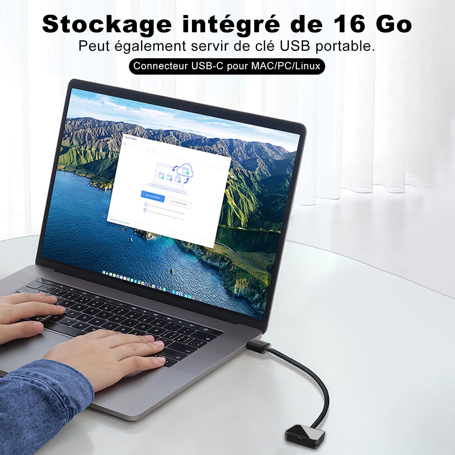 Registratore vocale magnetico 64 GB con riduzione del rumore, porta USB-C ricaricabile per studi, conferenze, riunioni, interviste, registratore audio portatile con auricolari, facile da usare