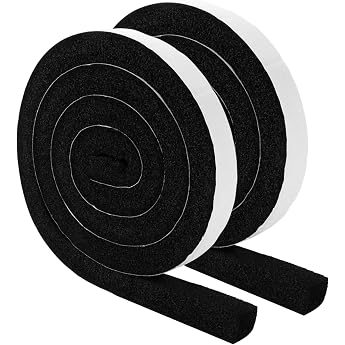 Set of 2 m Foam Rubber Self-Adhesive 25 mm W x 25 mm D Sealing Tape Window Foam Rubber Seal Sealing Tape Self-Adhesive Foam Tape for Windows Foam Strips