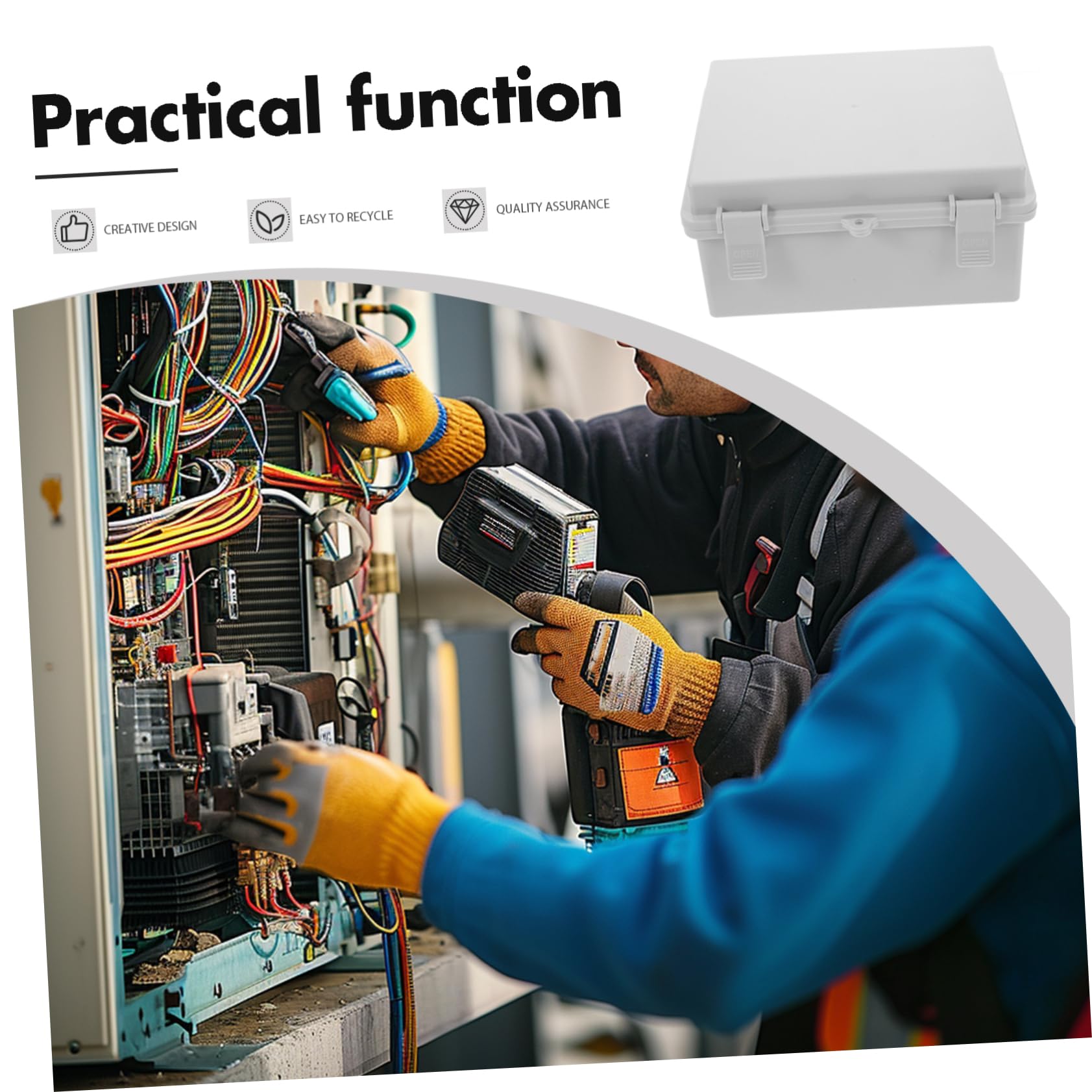 Boîte de Jonction Étanche Extérieure Abs Blanc 2 Pièces