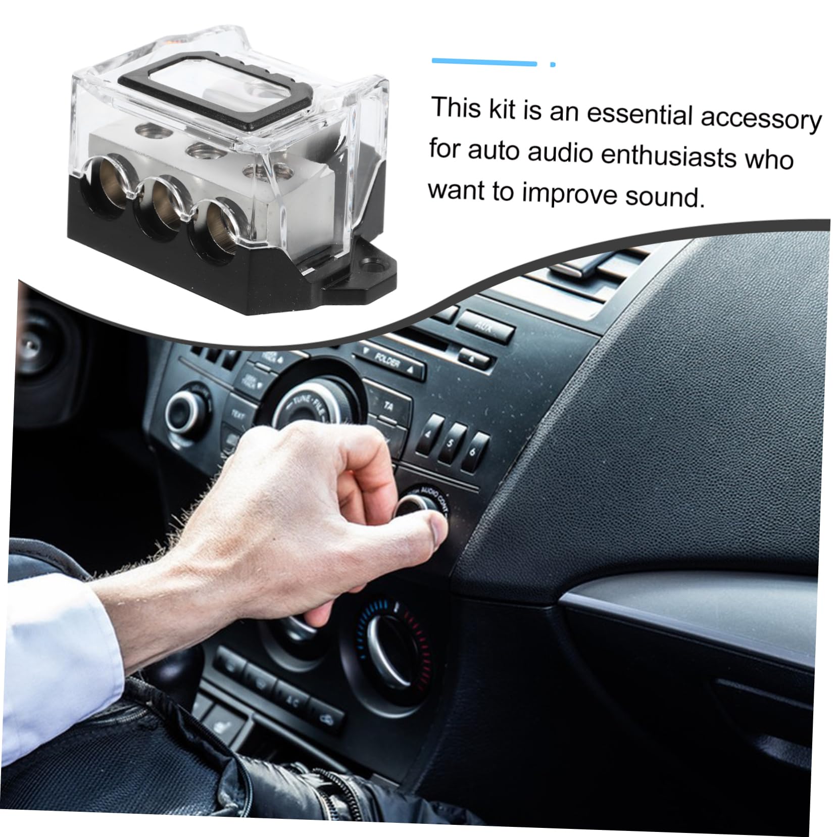 Gatuida 4pezzi Portafusibili Per Auto Audio Blocco Distribuzione Fusibili Vie Per Amplificatore Facile Installazione Materiali Resistenti e Affidabili Compatibile Con Diversi Sistemi Audio