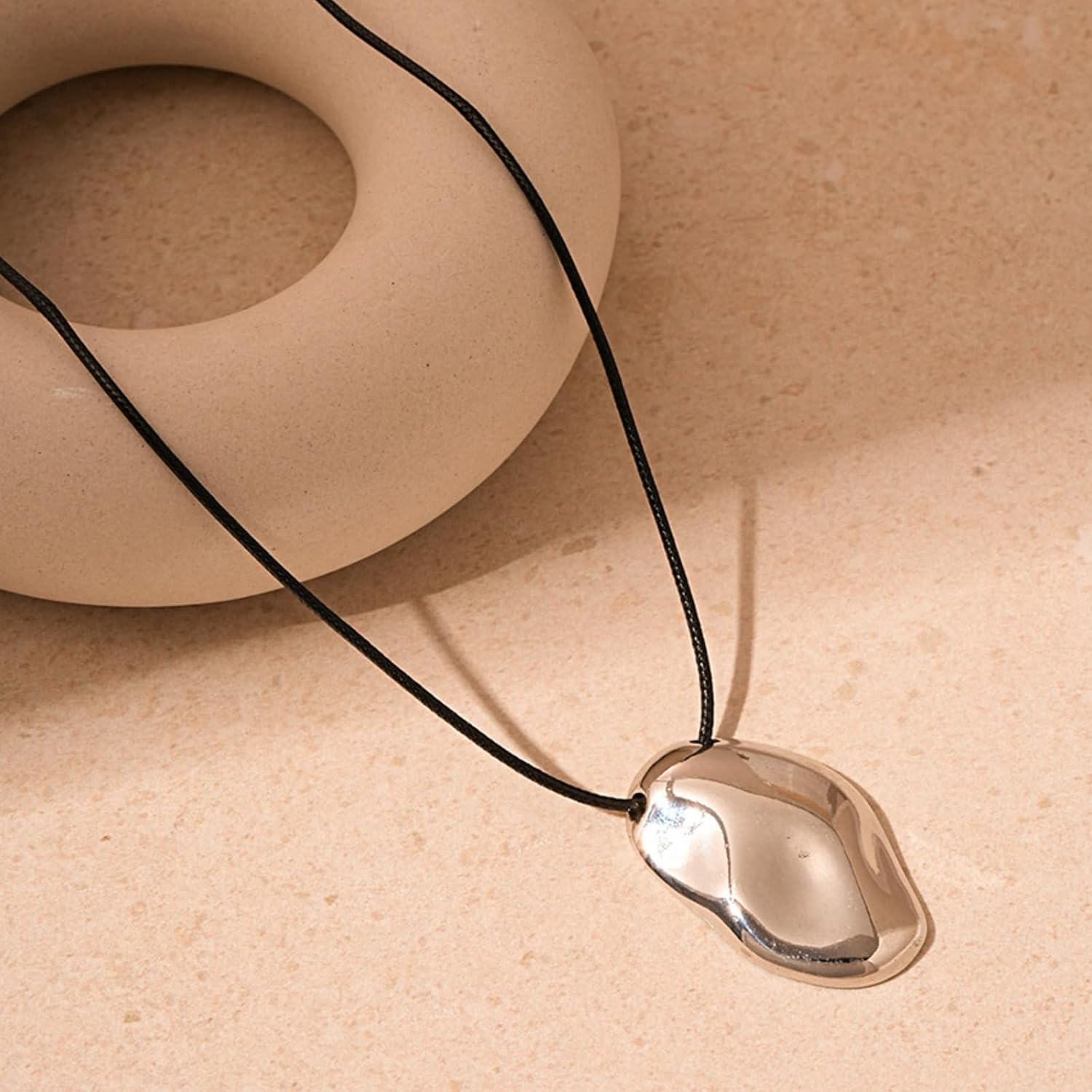 YANCHUN Statement Necklace for Women Chunky Gold Long Leather Necklaces for Women Heart Charm Necklace Boho Jewelry Outfits and Gifts - Image 7