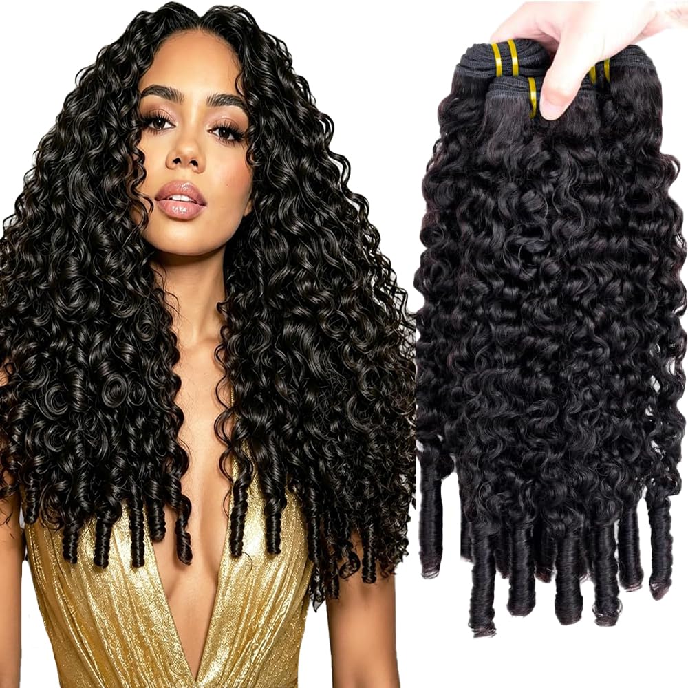 Human Hair Bundles Burmese Curly Tissage Naturel Cheveux Humain Unprocessed Remy en lot Meches Weave Extensions Double Weft Color Natural Black 24 26 28 Pouces