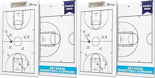 Vista 48 de Murray Sporting Goods Portapapeles de borrado en seco Pizarra blanca de borrado en seco de doble cara