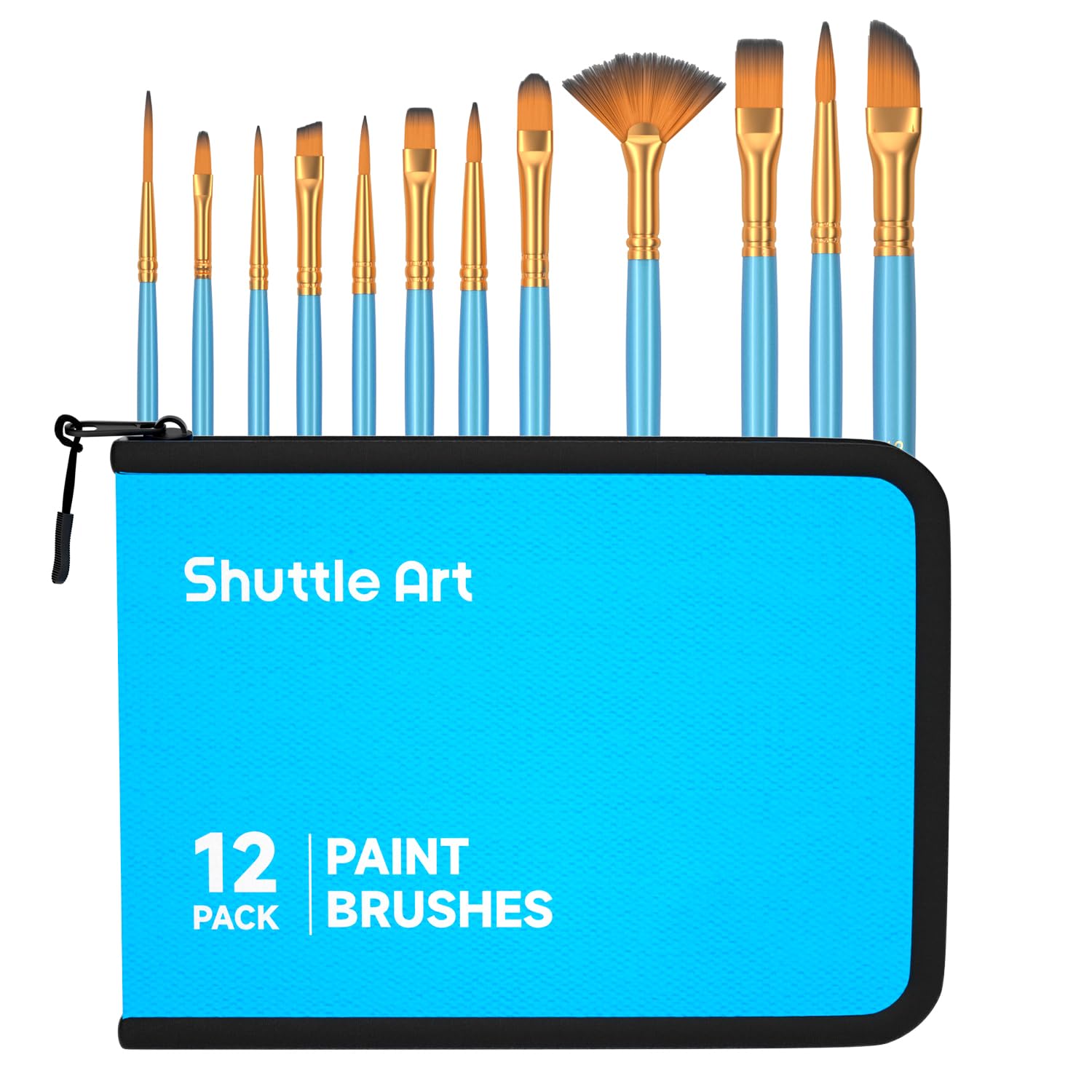 Amazon.com: Shuttle Art 12 PCS Paint Brush Set with Case, Assorted
