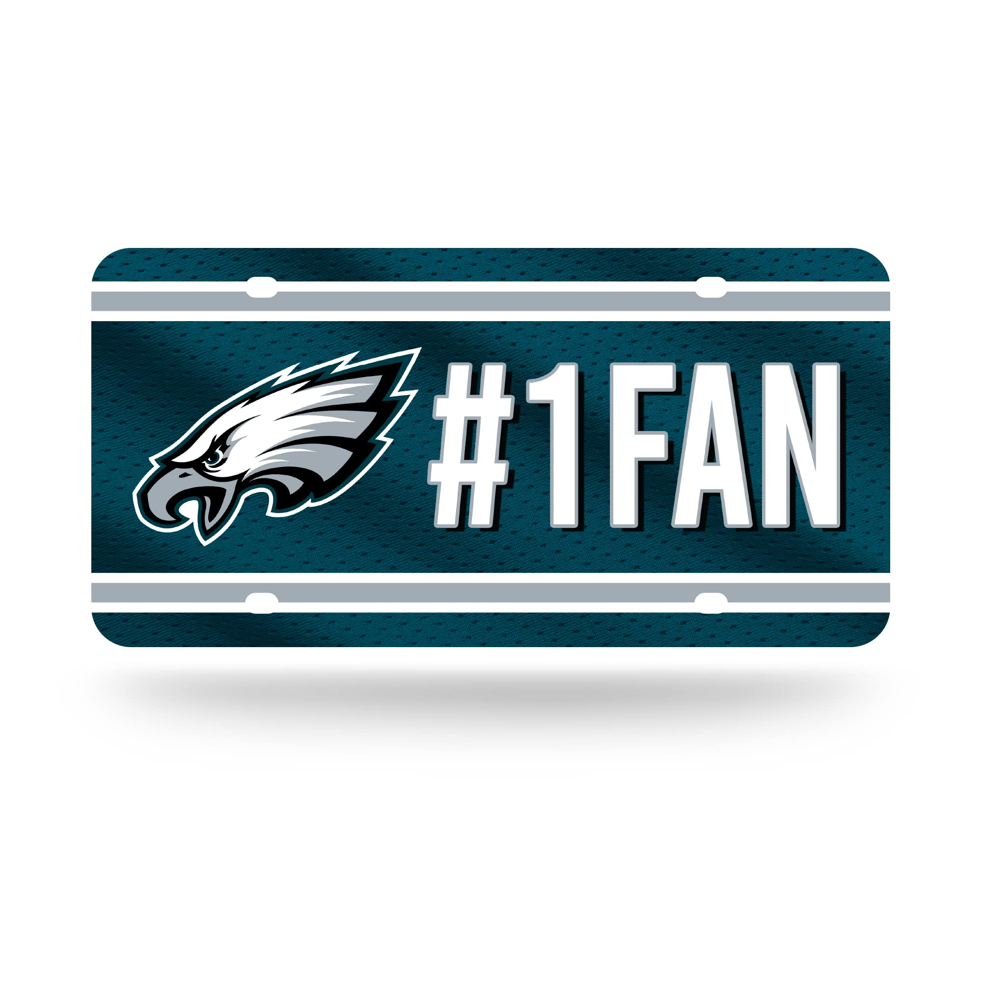 NFL Rico Industries Philadelphia Eagles #1 Fan Plastic Auto Tag 6" x 11.5"