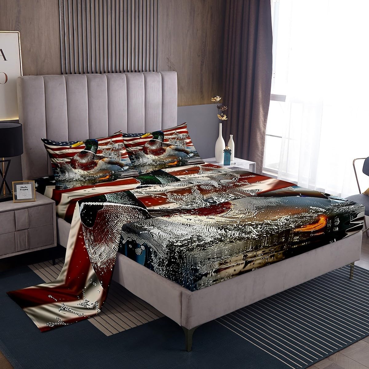 Erosebridal Chinchilla Bed Sheets Set Full for Kids Boys Girls,Cartoon Chinchilla Bedding Sets Kawaii Room Decor,Cute Animal Print Sheets Gifts for Pet Lovers,Leaf Flower Fitted Sheet Set 4Pcs