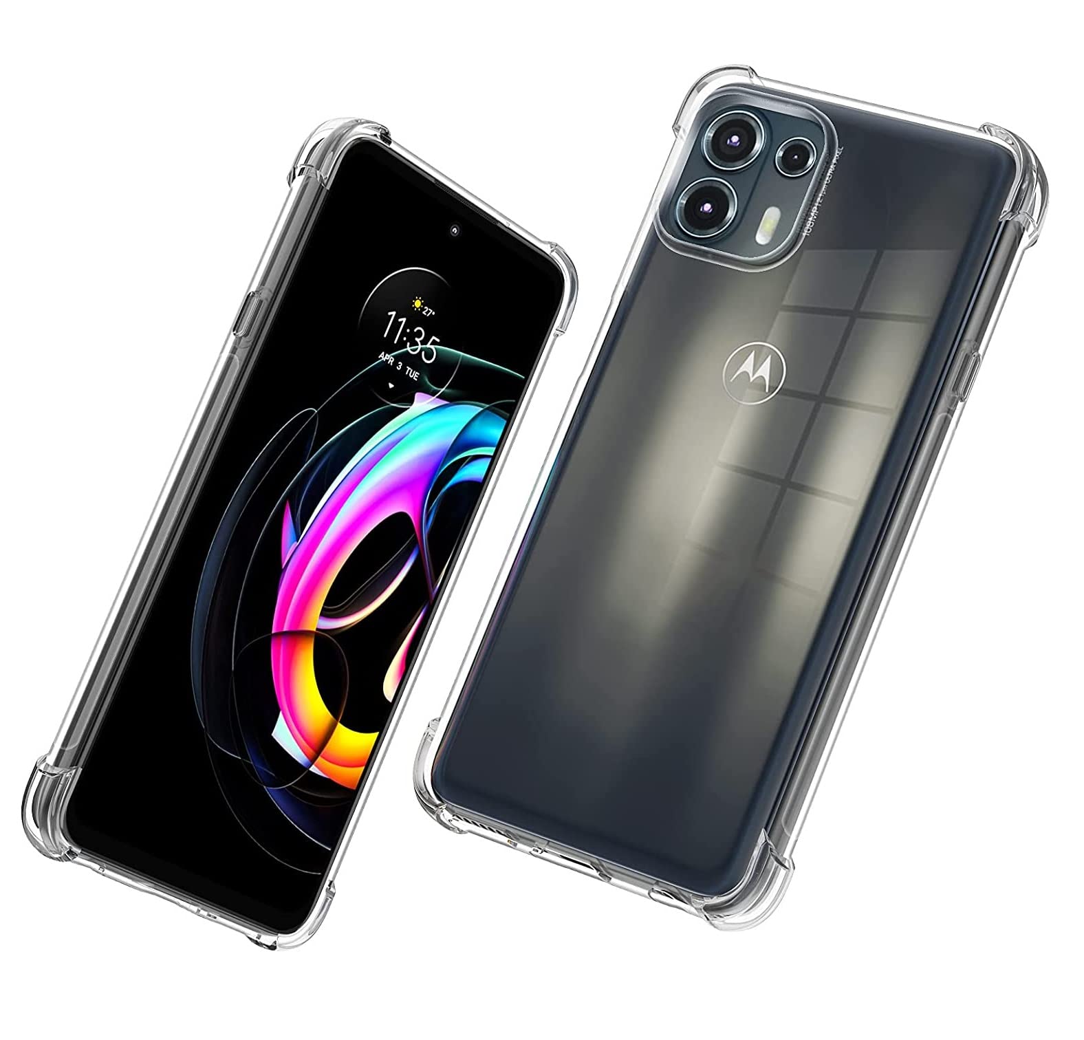 PrimeLike Shockproof Bumper Ultra Clear Slim Anti-Slip Grip Soft Flexible Back Cover for Motorola Edge 20 Fusion (Transparent) (B09DW24CXN) Amazon Price History, Amazon Price Tracker