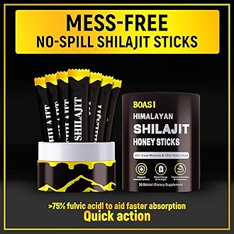 Black Thai Honey for Men,Himalayan Shilajit Honey Sticks with Organic Saffron,Organic Premium Natural 30pcs,85+Trace Minerals,75%+ Fulvic Acid,Enhance Cognitive Functions Boost Energy&Strength