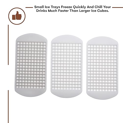 Miniatura 2 de IDB - Mini bandejas de silicona para cubitos de hielo de fácil liberación, para congelador, moldes de silicona flexibles para enfriar bebidas, café