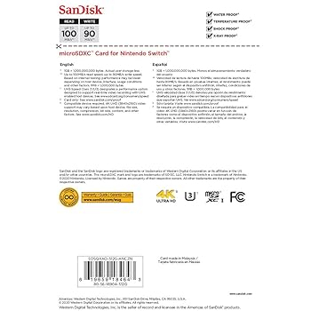 SanDisk - Switch対応 読込100MB/s SanDisk microSD 512GB Amazon.com: SanDisk 512GB microSD Card, Licensed for
