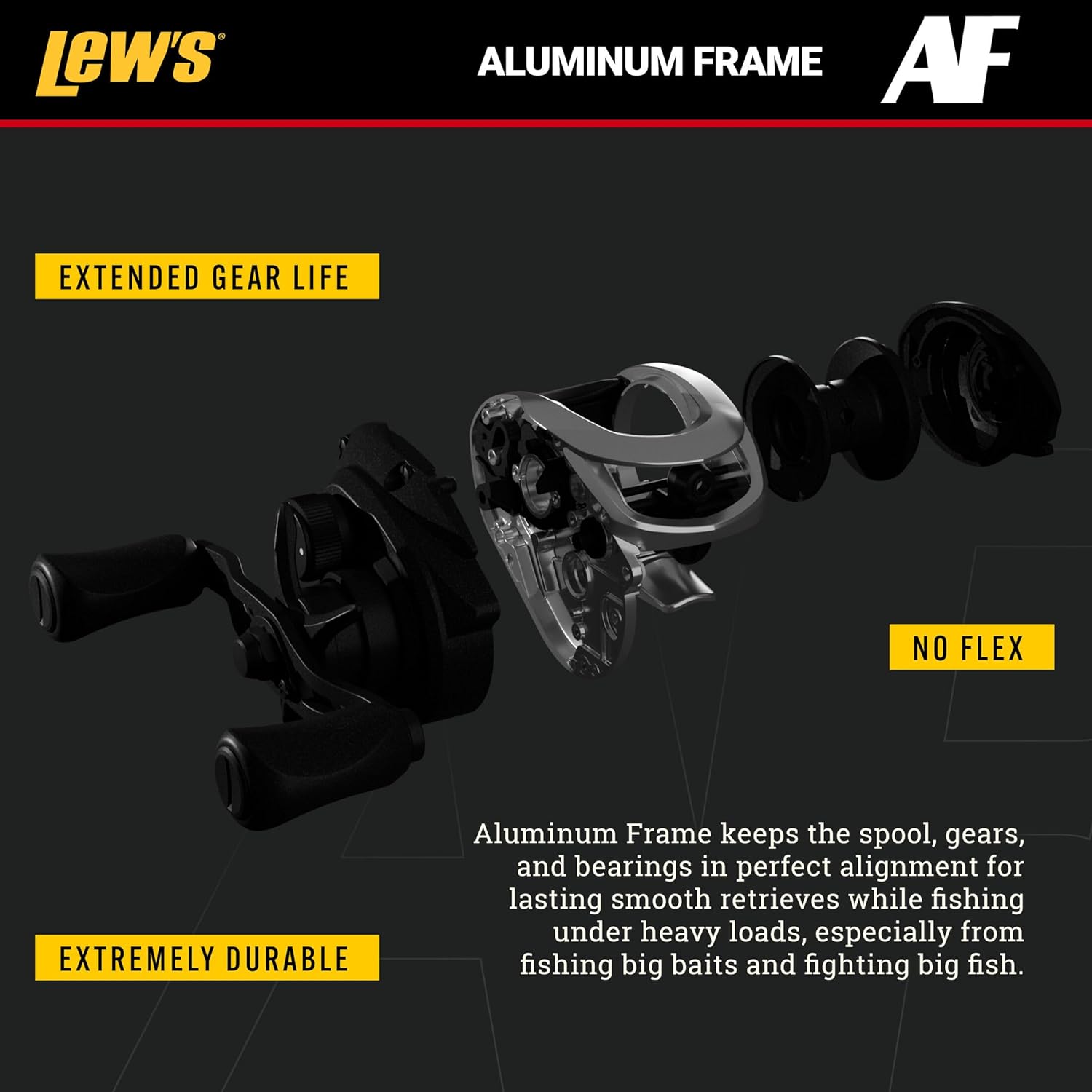 Lew's Team Lew's Pro SP Baitcast Fishing Reel, 8.3:1 Gear Ratio, Aluminum Frame, Premium 9 Stainless Steel Ball Bearings