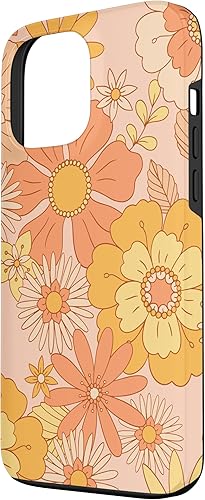Miniatura 2 de Funda para iPhone 13 Pro Max Retro 70s Groovy Vintage Floral Vibes Naranja Amarillo Rosa