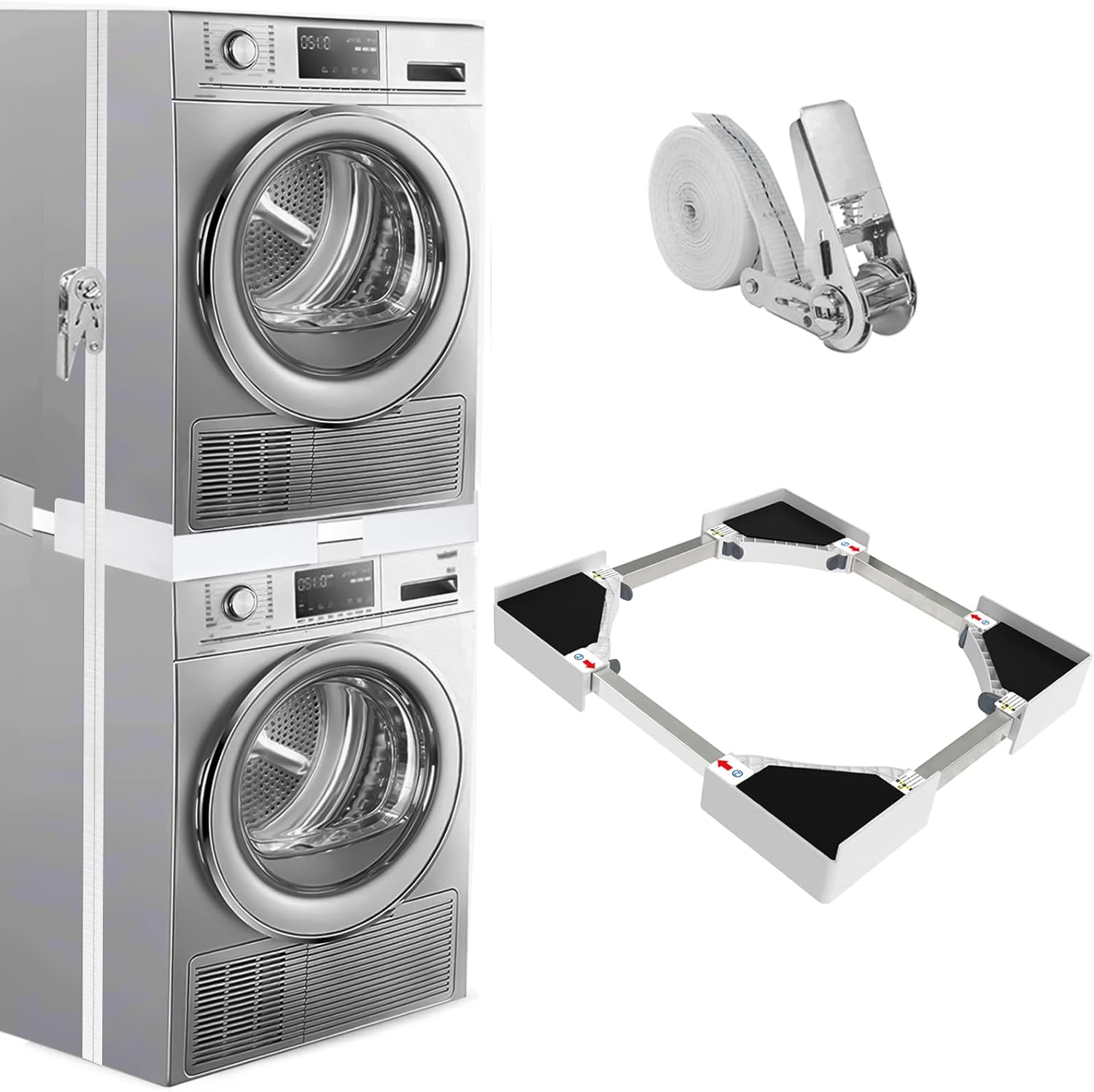HHXRISE Washer Dryer Stacking Kit, Universal Washer Dryer Stacking Kit