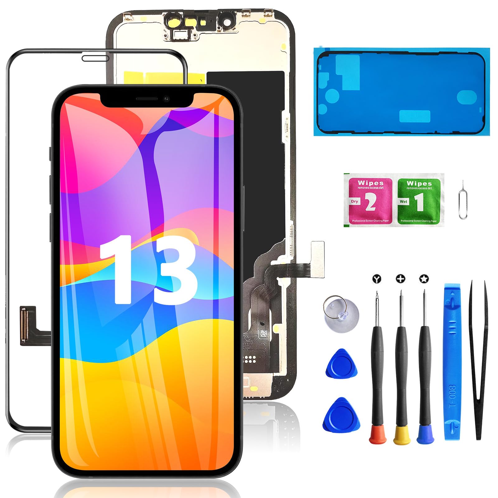 Amazon.com: Mobkitfp for iPhone 13 Screen Replacement 6.1 inch, 3D