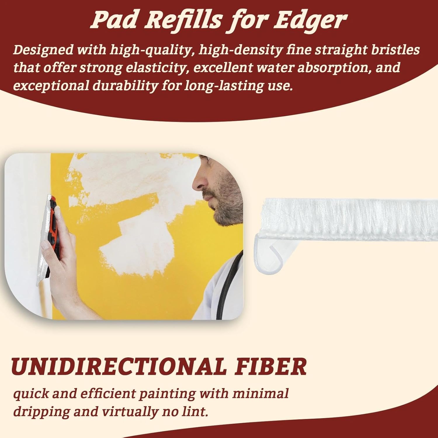 20 Pack of Paint Edger Replacement Pads - Pad Refills for Edger - Replacement Pad Refills for Paint Edger Tool